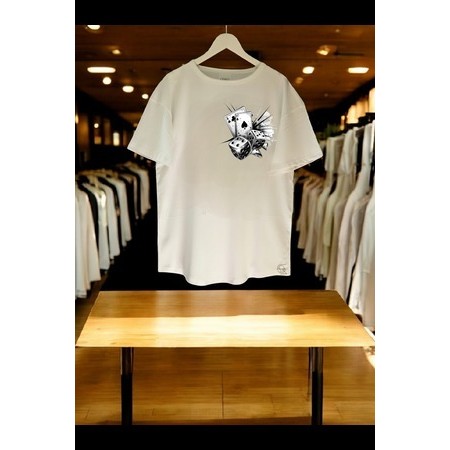 51 erkek Baskılı over sıze T-shirt